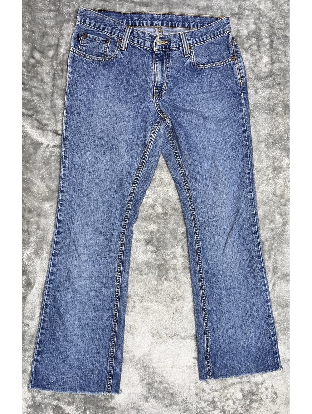 Polo RALPH LAUREN Women Lasso Distress Blue Denim Jeans 4 x 29 RL